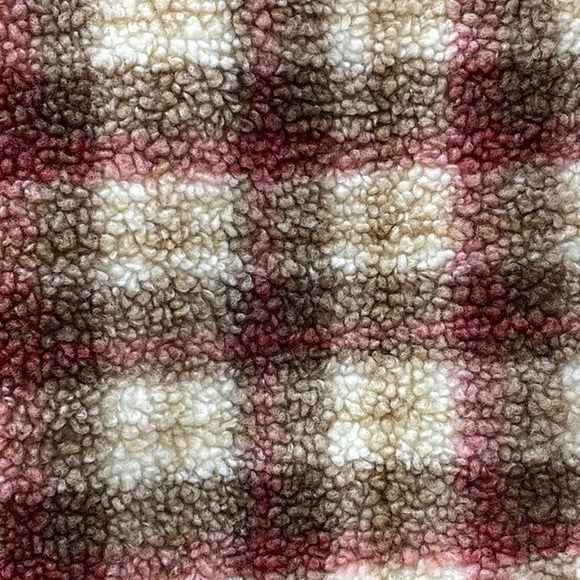 NWOT Anthropologie Avec Les Filles Plaid Teddy Sherpa Crop Shacket Jacket Small - Picture 10 of 10